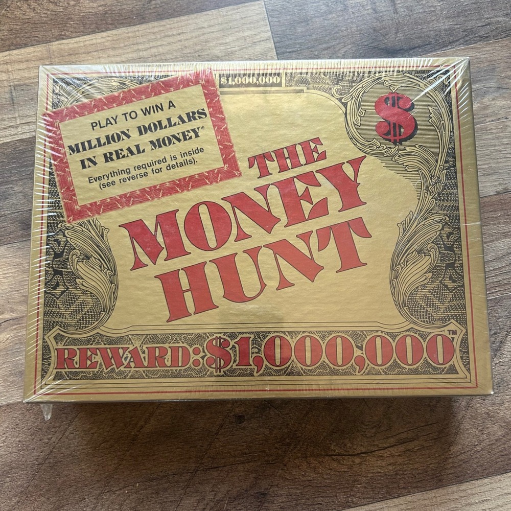 1985 The Money Hunt Reward $1,000,000 Puzzle Game Factory Sealed Vintage